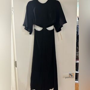 Reformation Benny Cutout Crepe Midi Dress